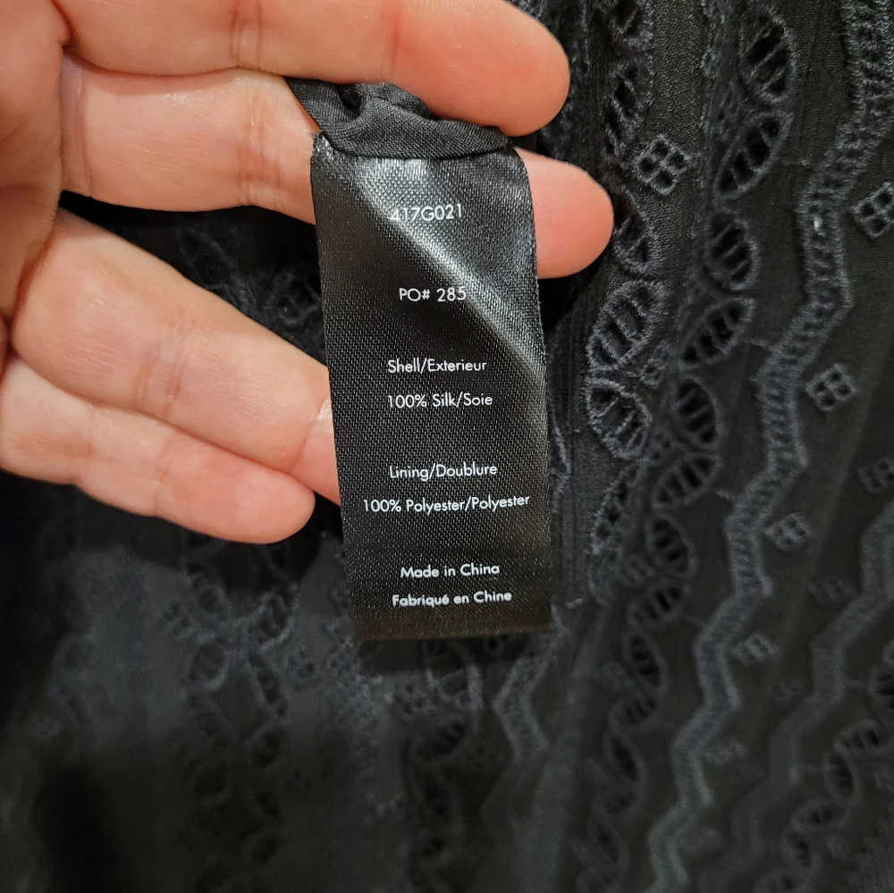 Elizabeth & James Black Embroidered Silk Georgette Mia Maxi Dress - Picture 6 of 11